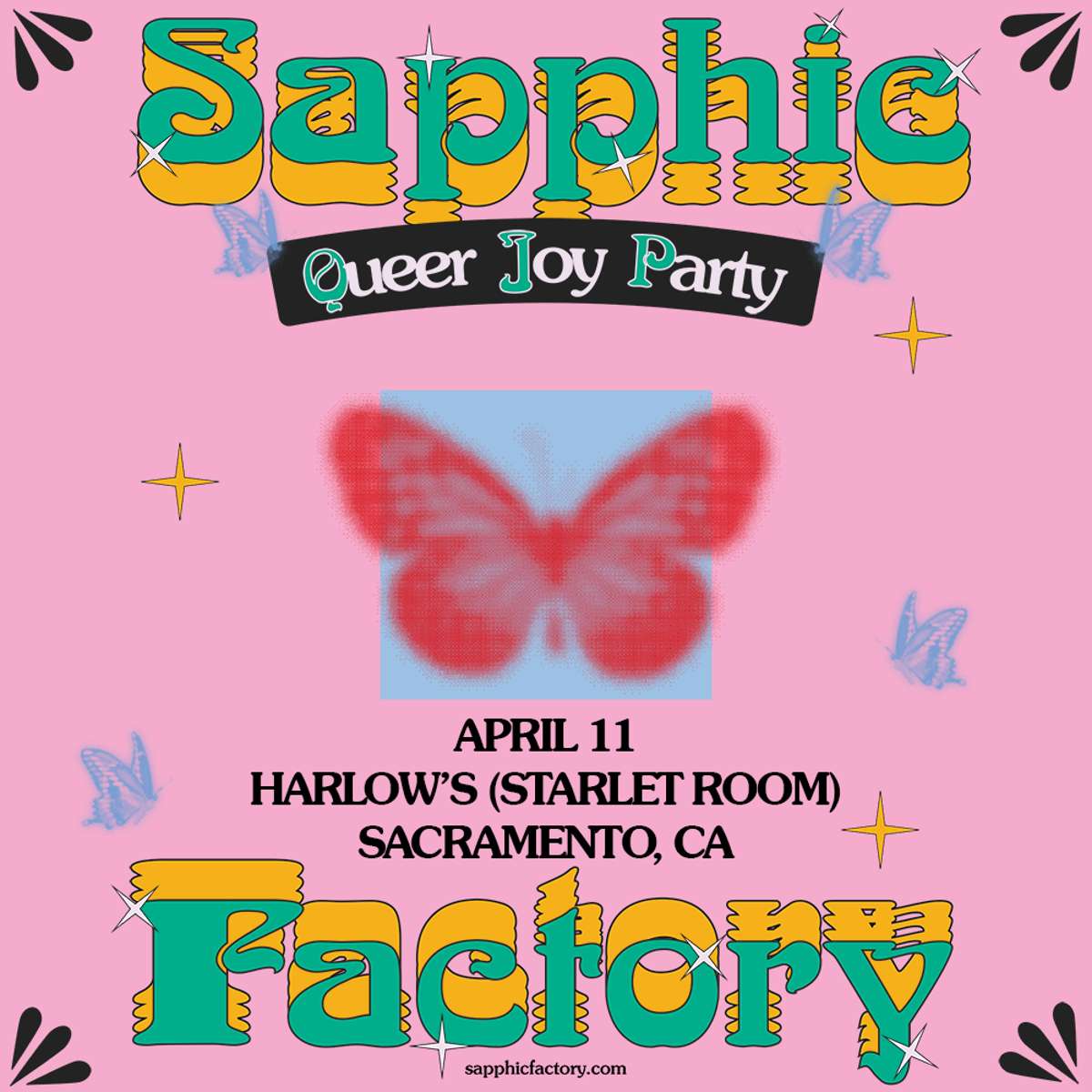 sapphic factory: queer joy party